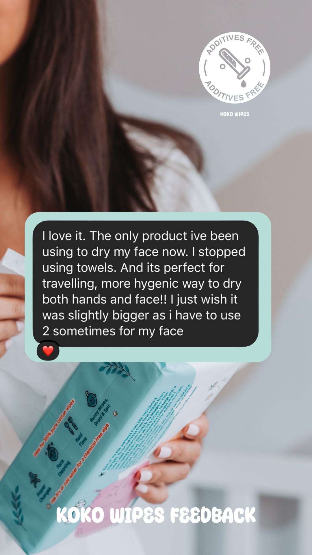 Koko Wipes: Dry Pure 100% Cotton Wipes | 2 pack