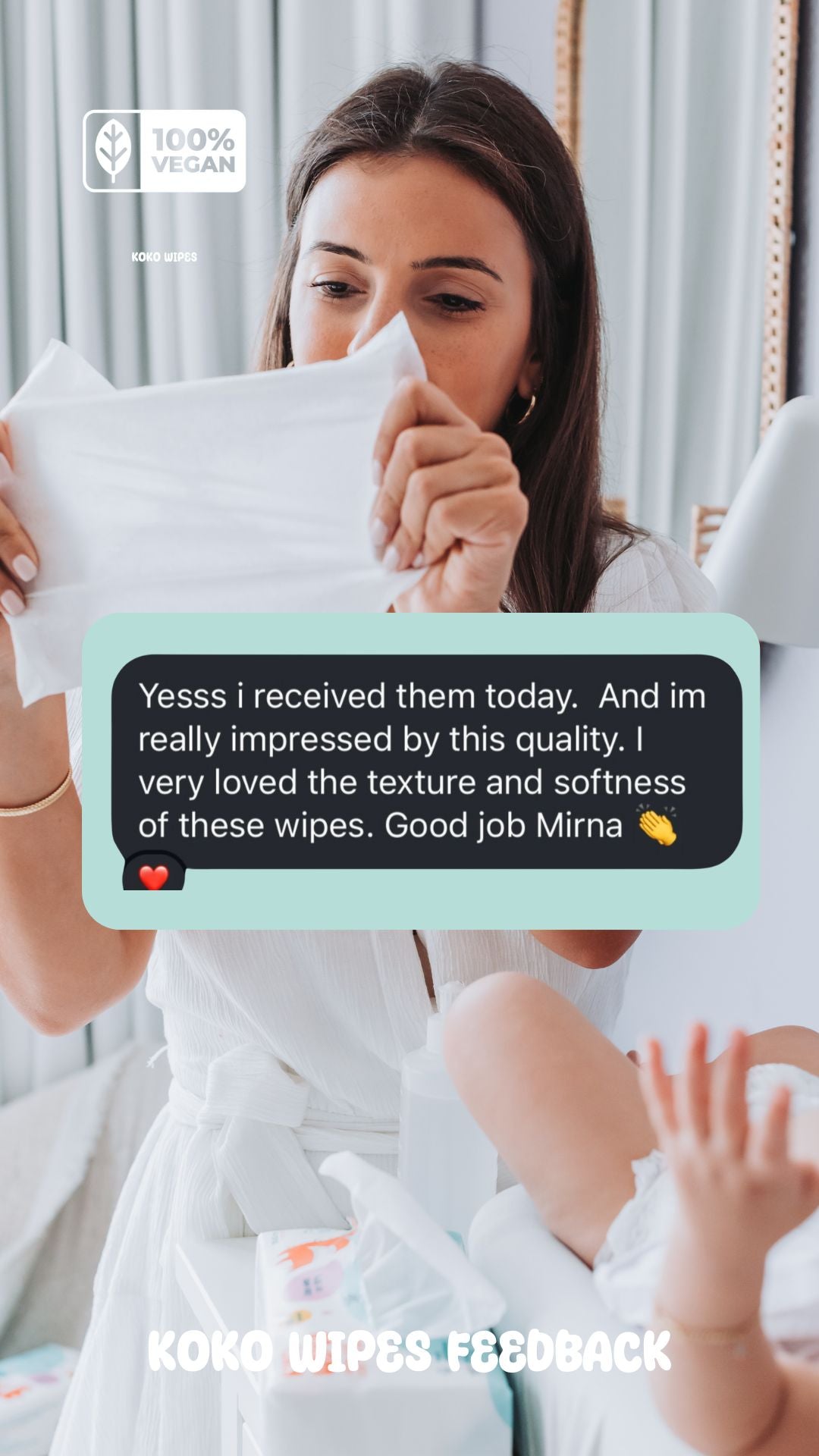 Koko Wipes: Dry Pure 100% Cotton Wipes | 2 pack