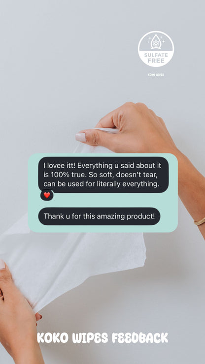 Koko Wipes: Dry Pure 100% Cotton Wipes | 2 pack