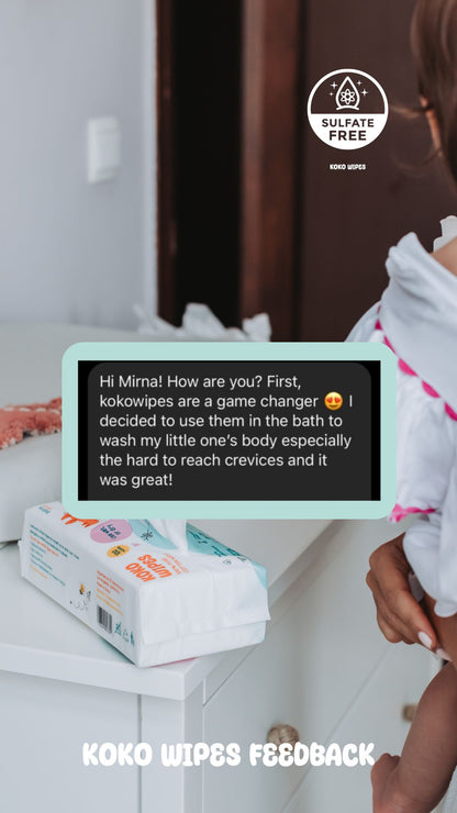 Koko Wipes: Dry Pure 100% Cotton Wipes | 2 pack