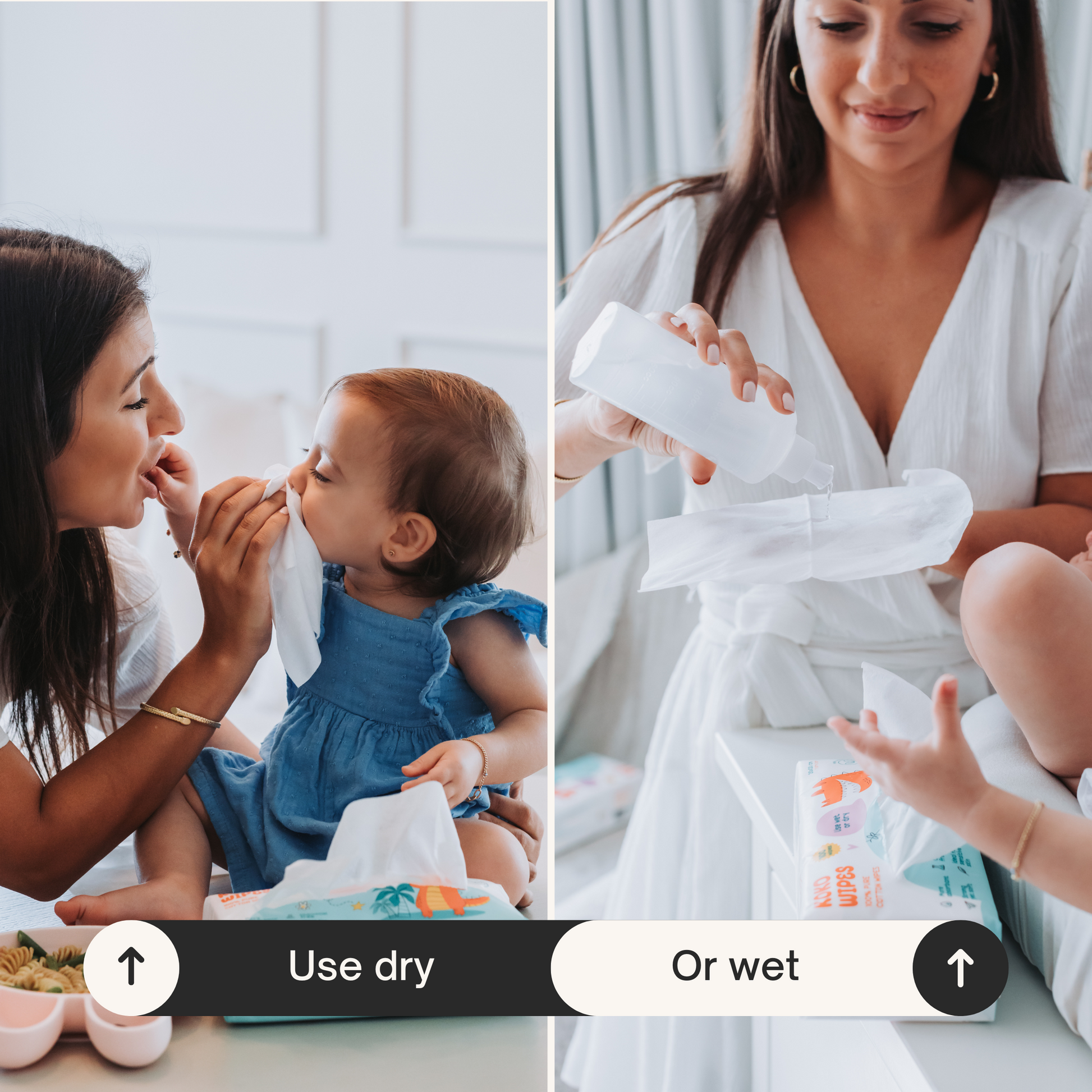 Koko Wipes: Dry Pure 100% Cotton Wipes | 6 pack (12)