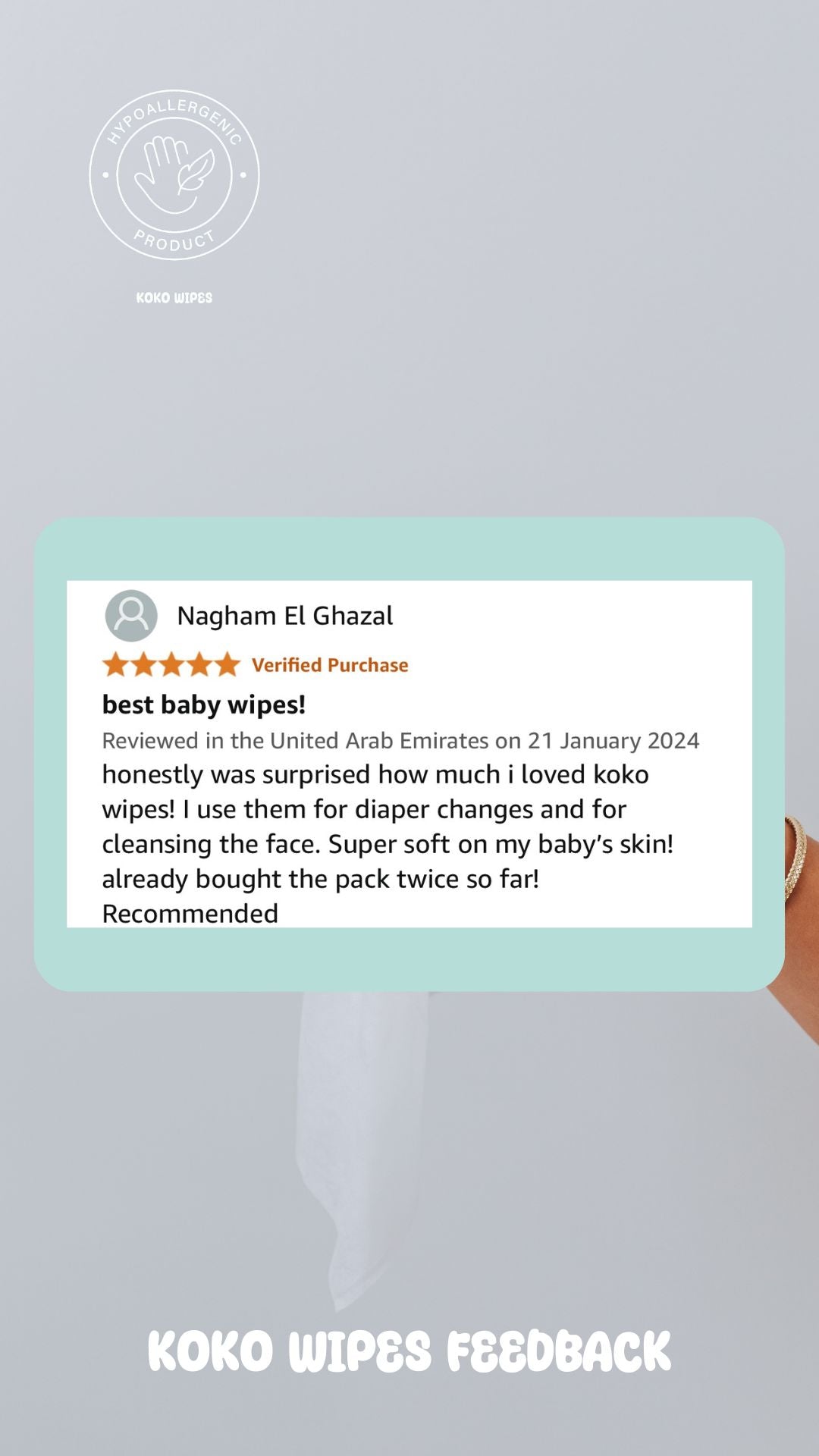 Koko Wipes: Dry Pure 100% Cotton Wipes | 6 pack (6)