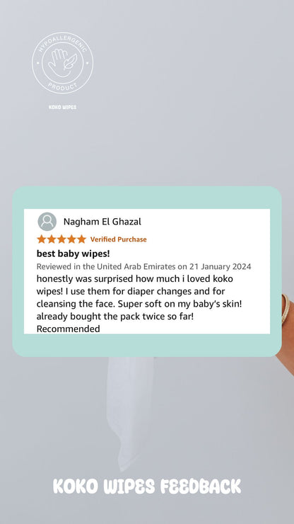 Koko Wipes: Dry Pure 100% Cotton Wipes | 6 pack (6)