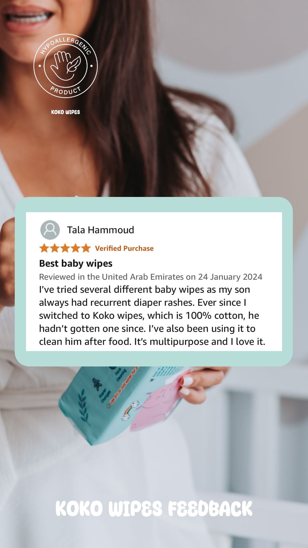 Koko Wipes: Dry Pure 100% Cotton Wipes | 6 pack (7)